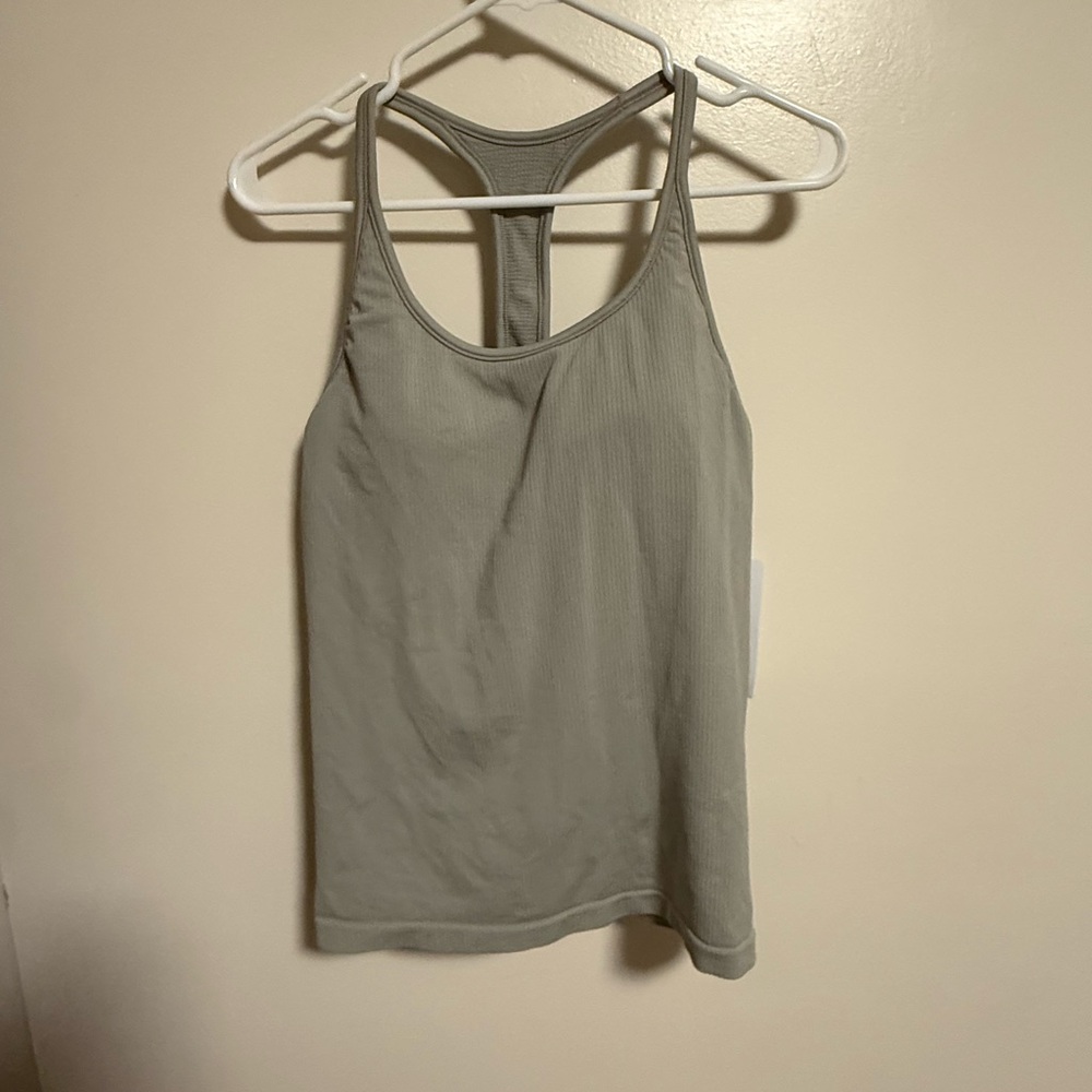 NWT Athleta Renew Seamless Built in Bra Gray Tank Top - XL